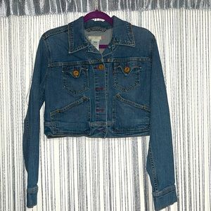 Levi’s cropped Jean jacket size Large